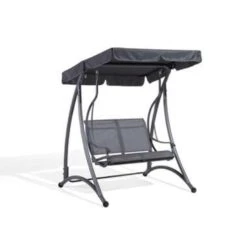 Beliani Schommelbank TESERO - Grijs Staal -Tuinmeubel Winkel 008a280c4e654681b044ee70386baac6