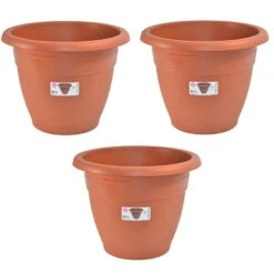 Hega Hogar Bloempot - Terracotta - Kunststof - Rond - 45 Cm -Tuinmeubel Winkel 062841aed4884f8e9b8c59ff7832be5e