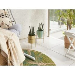 Beliani Plantenbak Voor Buiten LEFKI - Groen Ijzer -Tuinmeubel Winkel 065babc08d504032b2a90cbbb8bbe18b