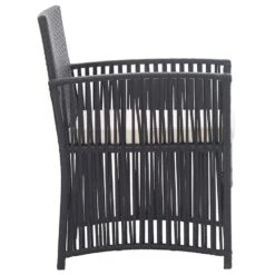 VidaXL Tuinstoelen Met Kussens 2 St Poly Rattan Zwart -Tuinmeubel Winkel 07eae023d4aa4ac797364d6e8bac55b3