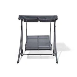 Beliani Schommelbank TESERO - Grijs Staal -Tuinmeubel Winkel 08e830153750415bbb0dbce24ef08ae1