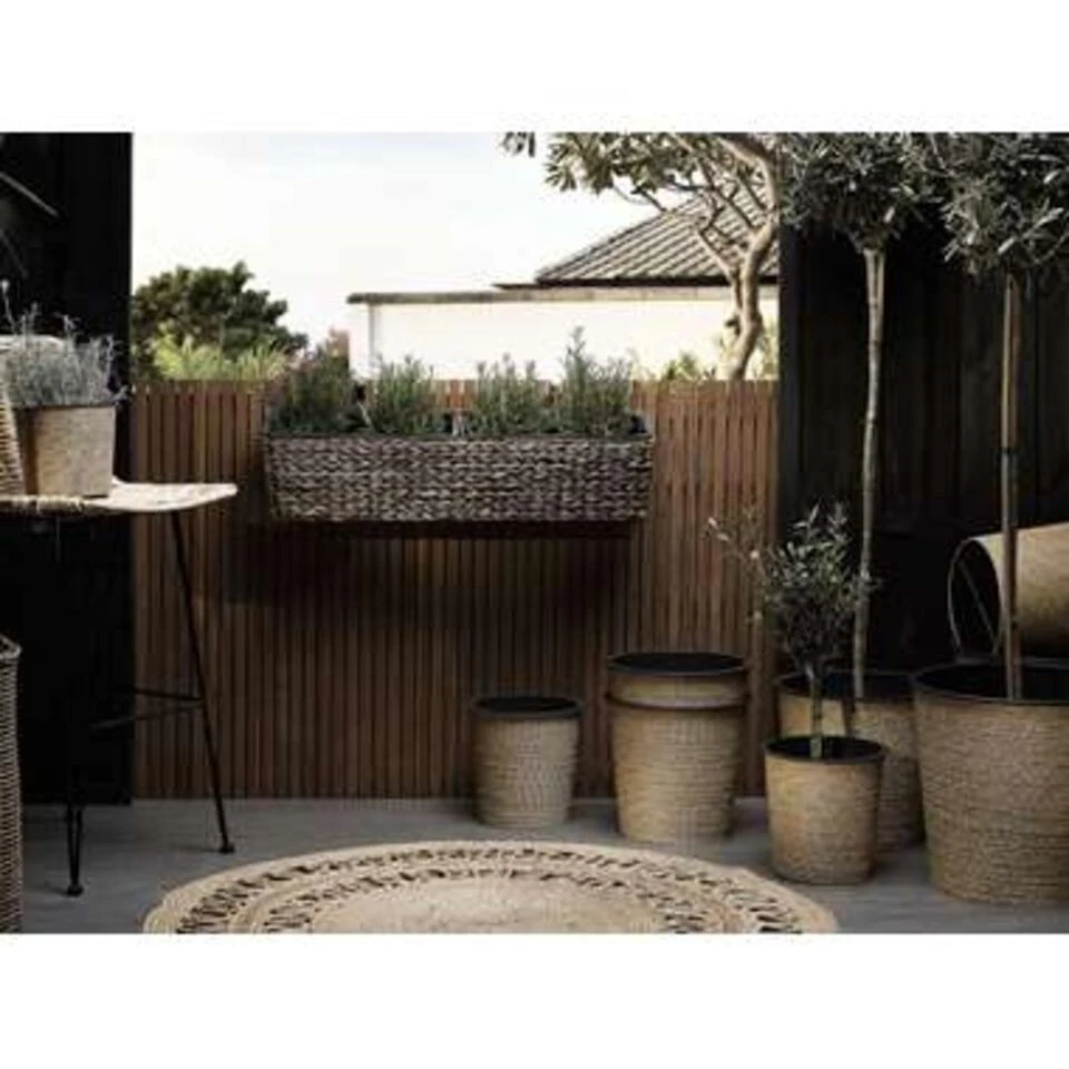 Beliani Plantenbak Voor Buiten KAWALA - Bruin Waterhyacinth 4 Beliani Plantenbak Voor Buiten KAWALA - Bruin Waterhyacinth - Afbeelding 2