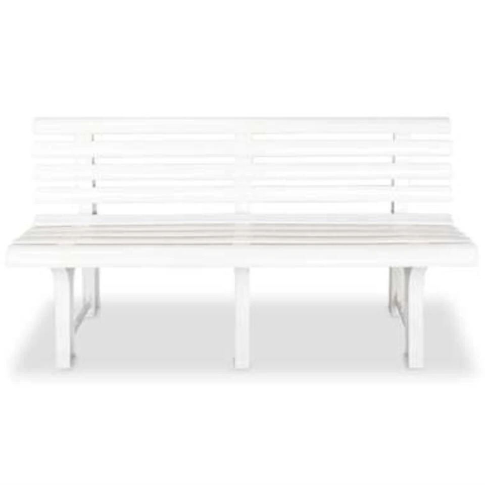VidaXl Tuinbank 145,5 Cm Kunststof Wit 5 VidaXl Tuinbank 145,5 Cm Kunststof Wit - Afbeelding 3