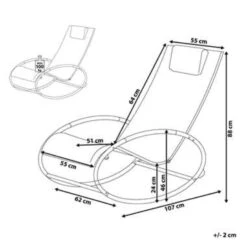 Beliani Tuinligstoel CAMPO - Blauw Staal, Textiel -Tuinmeubel Winkel 0dfbfce0b5ca4914a4fa348c43b4fdef