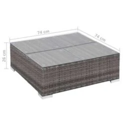 VidaXL 6-delige Loungeset Met Kussens Poly Rattan Grijs 8 VidaXL 6-delige Loungeset Met Kussens Poly Rattan Grijs -Tuinmeubel Winkel 1000002835 0102