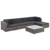 VidaXL 6-delige Loungeset Met Kussens Poly Rattan Grijs -Tuinmeubel Winkel 1000002835