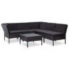 VidaXL 6-delige Loungeset Met Kussens Poly Rattan Zwart -Tuinmeubel Winkel 1000002917