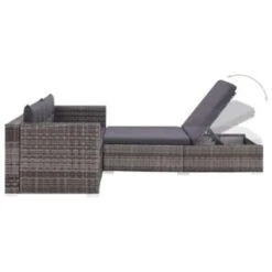VidaXL 3-delige Loungeset Met Kussens Poly Rattan Grijs 8 VidaXL 3-delige Loungeset Met Kussens Poly Rattan Grijs -Tuinmeubel Winkel 1000002966 0102