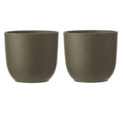 Mica Decorations Bloempot - Groen - Mat - Keramiek - 19 X 18 Cm -Tuinmeubel Winkel 1000003699 0104