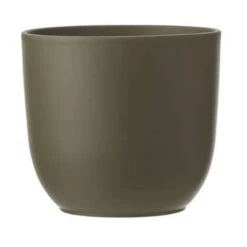 Mica Decorations Bloempot - Groen - Mat - Keramiek - 19 X 18 Cm