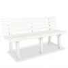VidaXl Tuinbank 145,5 Cm Kunststof Wit 1 VidaXl Tuinbank 145,5 Cm Kunststof Wit -Tuinmeubel Winkel 1000004815