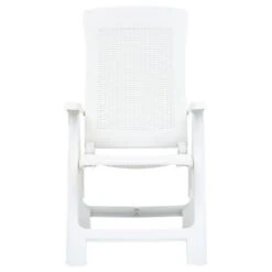 VidaXL Tuinstoelen 2 St Verstelbaar Kunststof Wit -Tuinmeubel Winkel 1000006296 0102