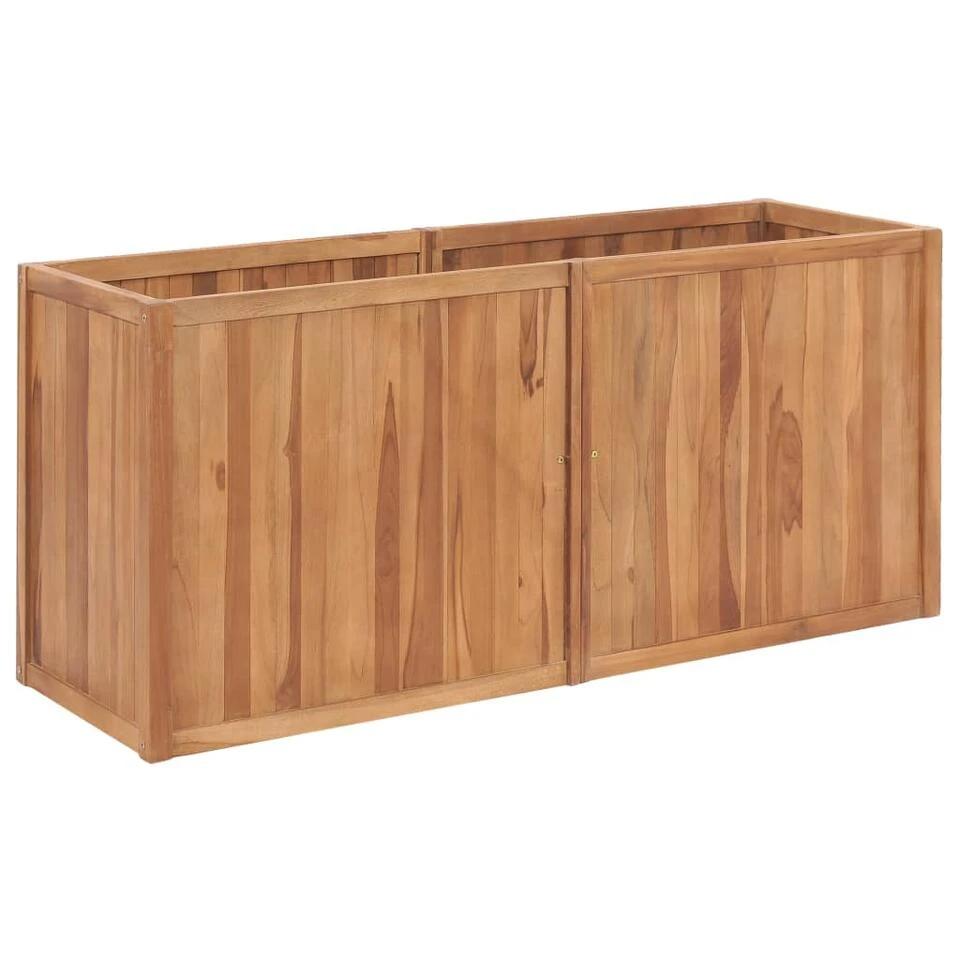VidaXL Plantenbak Verhoogd 150x50x70 Cm Massief Teakhout 3 VidaXL Plantenbak Verhoogd 150x50x70 Cm Massief Teakhout