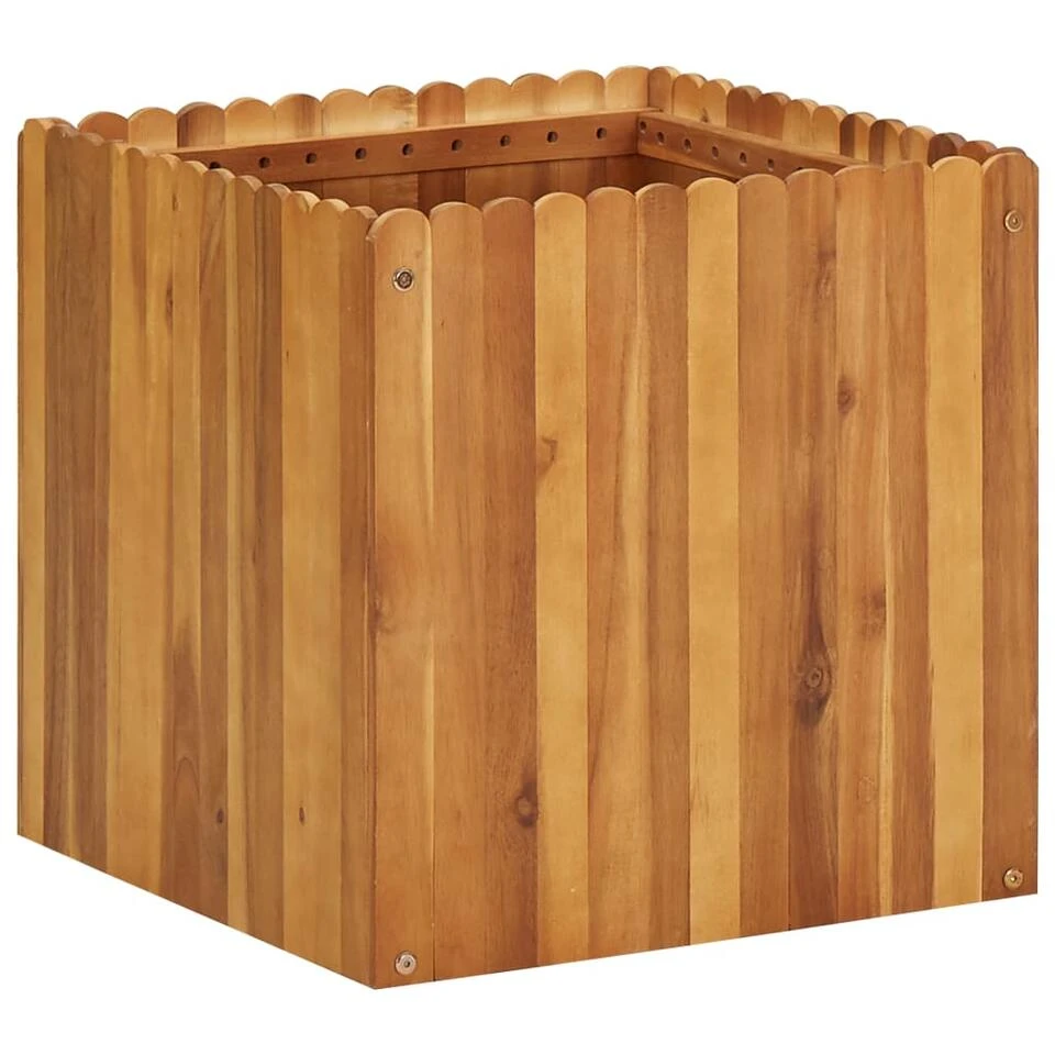 VidaXL Plantenbak Verhoogd 50x50x50 Cm Massief Acaciahout 3 VidaXL Plantenbak Verhoogd 50x50x50 Cm Massief Acaciahout