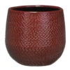 Mica Decorations Bloempot - Bordeaux - Ribbel - Keramiek - 14 X 12 Cm -Tuinmeubel Winkel 1000010858