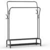 O'DADDY® Kledingrek Metaal - Dubbele Buis Tot 25 Kg - 110x33x 157 - Zw -Tuinmeubel Winkel 1000012473