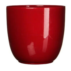 Mica Decorations Plantenpot - Donkerrood - Keramiek - 22 X 20 Cm