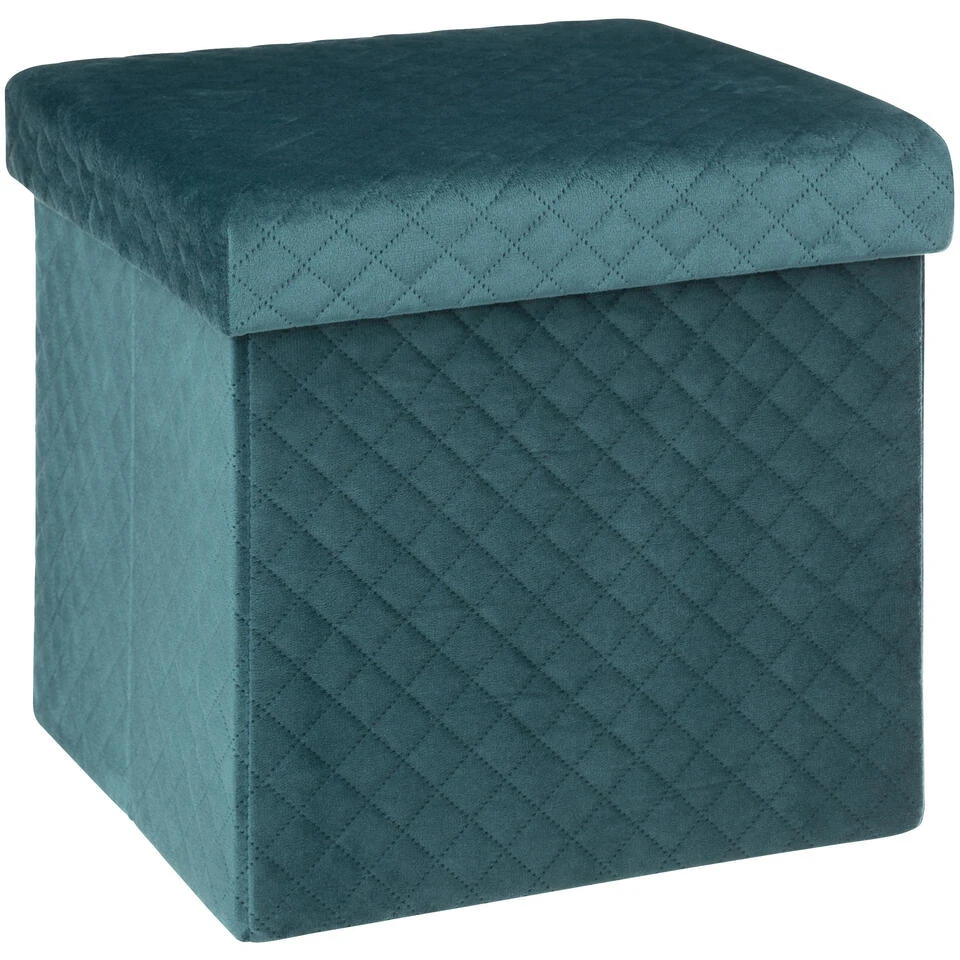Five Simply Smart - Opbergbox - Poef - Polyester - Blauw 3 Five Simply Smart - Opbergbox - Poef - Polyester - Blauw