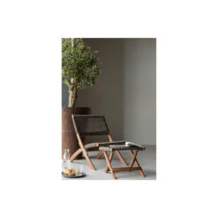 WOOOD Tuinvoetenbank Ruit Lois - Hout - Donkerbruin - 34x45x44 -Tuinmeubel Winkel 1000013724 0102