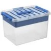 Q-line Opbergbox Met Inzet 22L Transparant Blauw 1 Q-line Opbergbox Met Inzet 22L Transparant Blauw -Tuinmeubel Winkel 1000014111