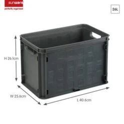 Square Gesloten Krat 26L Antraciet -Tuinmeubel Winkel 1000014139 0101