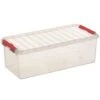 Q-line Opbergbox 9,5L Transparant Rood 1 Q-line Opbergbox 9,5L Transparant Rood -Tuinmeubel Winkel 1000014162