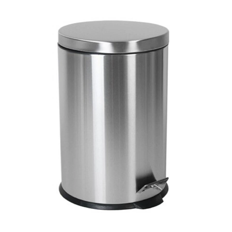 Gerim Pedaalemmer - RVS - Zilverkleurig - 3 L - 17 X 24 Cm 3 Gerim Pedaalemmer - RVS - Zilverkleurig - 3 L - 17 X 24 Cm