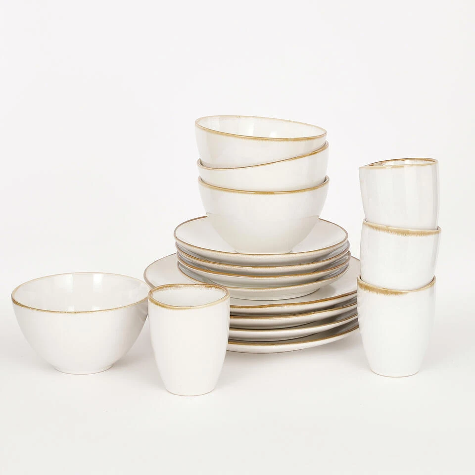 Mica Decorations Tabo Serviesset 4 Persoons Keramiek Wit 4 Mica Decorations Tabo Serviesset 4 Persoons Keramiek Wit - Afbeelding 2