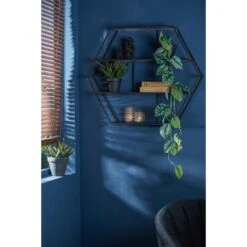 Wandrek Aversa - Zwart - 91x17,5x75cm -Tuinmeubel Winkel 1000022079 0101