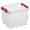 Q-line Opbergbox 3L Transparant Rood -Tuinmeubel Winkel 1000022260