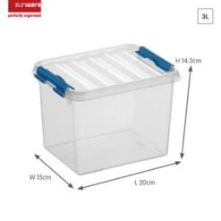 Q-line Opbergbox 3L Transparant Blauw 6 Q-line Opbergbox 3L Transparant Blauw -Tuinmeubel Winkel 1000022296 0101