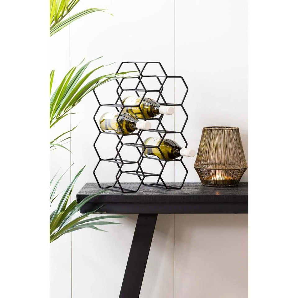 Wijnrek Salbris - Zwart - 12 Flessen 4 Wijnrek Salbris - Zwart - 12 Flessen - Afbeelding 2