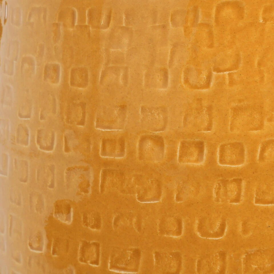 Mica Decorations Floyd Bloempot - H21 X Ø24 Cm - Okergeel 5 Mica Decorations Floyd Bloempot - H21 X Ø24 Cm - Okergeel - Afbeelding 3