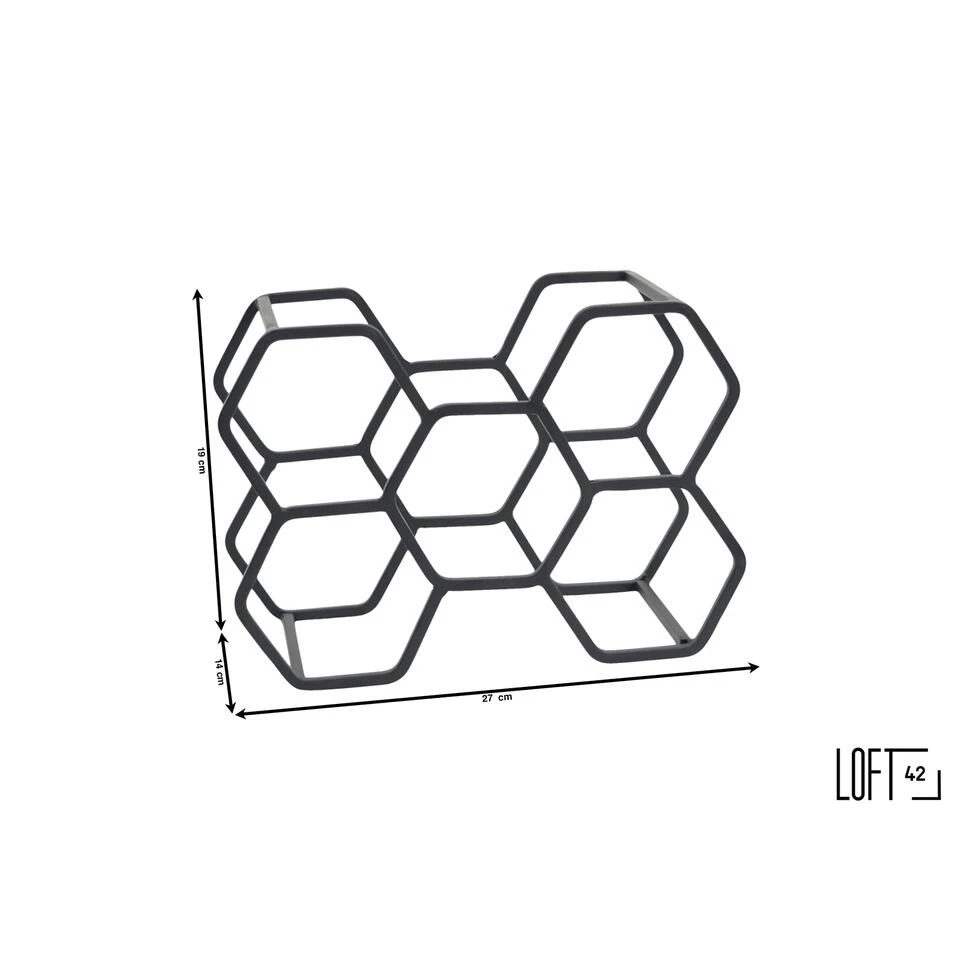 LOFT42 Pinot Wijnrek - 5 Flessen - Metaal - Zwart 5 LOFT42 Pinot Wijnrek - 5 Flessen - Metaal - Zwart - Afbeelding 3