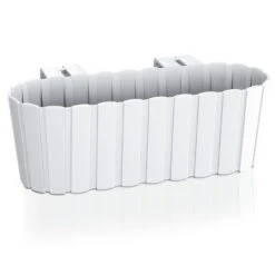 Prosperplast Plantenbak - Voor Balkon - Wit - Met Haken - 38 Cm