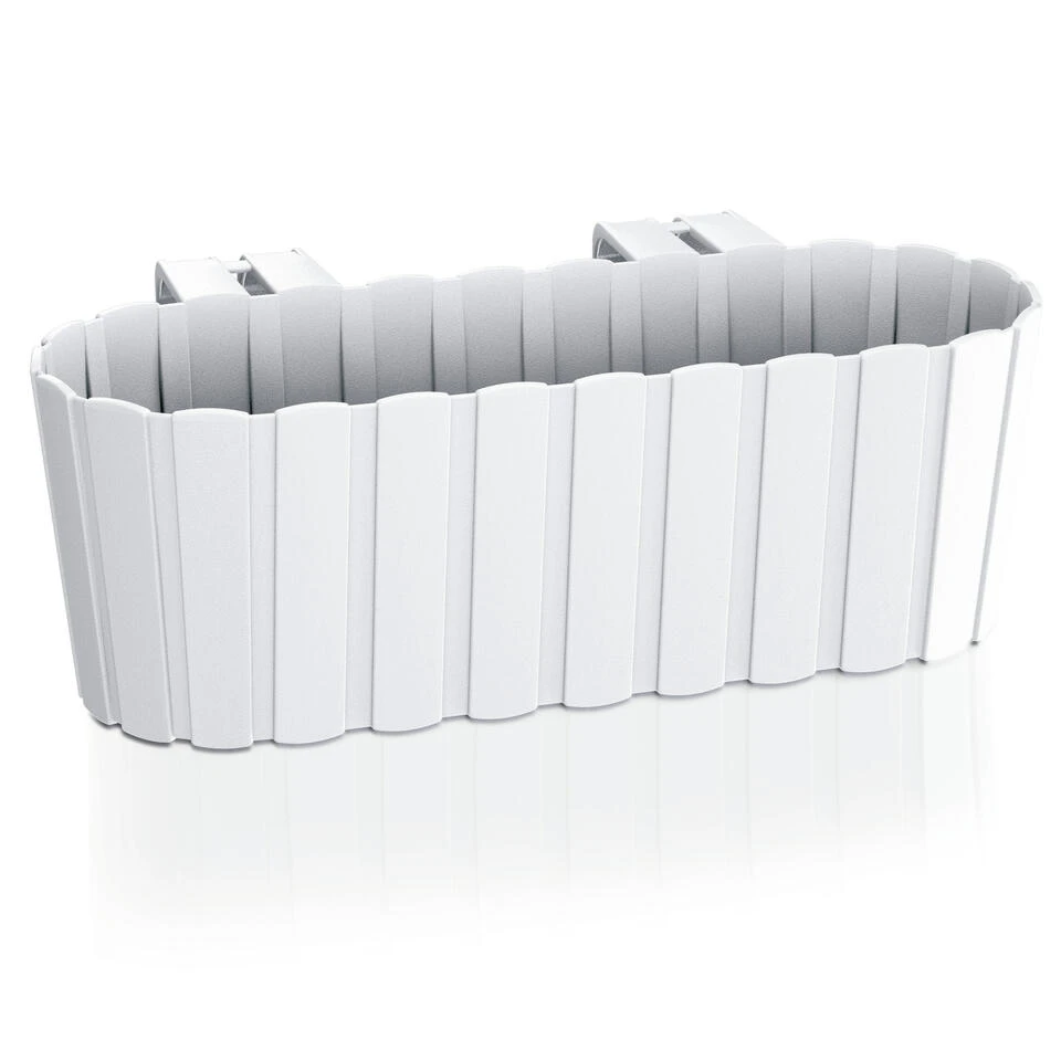 Prosperplast Plantenbak - Voor Balkon - Wit - Met Haken - 38 Cm 3 Prosperplast Plantenbak - Voor Balkon - Wit - Met Haken - 38 Cm