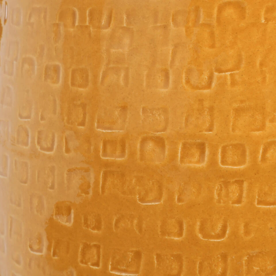 Mica Decorations Floyd Bloempot - H23,5 X Ø28 Cm - Okergeel 6 Mica Decorations Floyd Bloempot - H23,5 X Ø28 Cm - Okergeel - Afbeelding 4