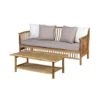 Exotan Persoon Bamboe Loungeset 2-delig - Natural Finish -Tuinmeubel Winkel 1000035553