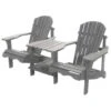 SenS-Line Adirondack Dubbele Tuinstoel - Hout - Grijs -Tuinmeubel Winkel 1000038286