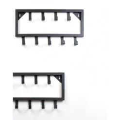 LOFT42 Bono Small Kapstok - Zwart – Metaal – 9 Haken - 50x26x4 -Tuinmeubel Winkel 1000038687 0102