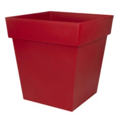 EDA Bloempot - Toscane - Vierkant - Rood - Kunststof - L39 X H39 Cm