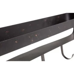 WOOOD Akke Wandrek Horizontaal - Metaal - Zwart - 29x56x13 9 WOOOD Akke Wandrek Horizontaal - Metaal - Zwart - 29x56x13 -Tuinmeubel Winkel 1000041291 0103