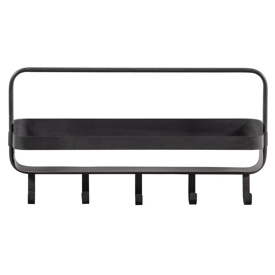 WOOOD Akke Wandrek Horizontaal - Metaal - Zwart - 29x56x13 3 WOOOD Akke Wandrek Horizontaal - Metaal - Zwart - 29x56x13