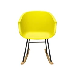 Beliani Schommelstoel HARMONY - Geel Polypropyleen -Tuinmeubel Winkel 1000041319 0103