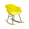 Beliani Schommelstoel HARMONY - Geel Polypropyleen -Tuinmeubel Winkel 1000041319