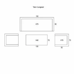 Garden Impressions Tabor Loungeset 4-delig - Mystic Grey -Tuinmeubel Winkel 1000041518 0103