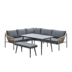 Garden Impressions Ashton Lounge Dining Set Links - Natural Rotan
