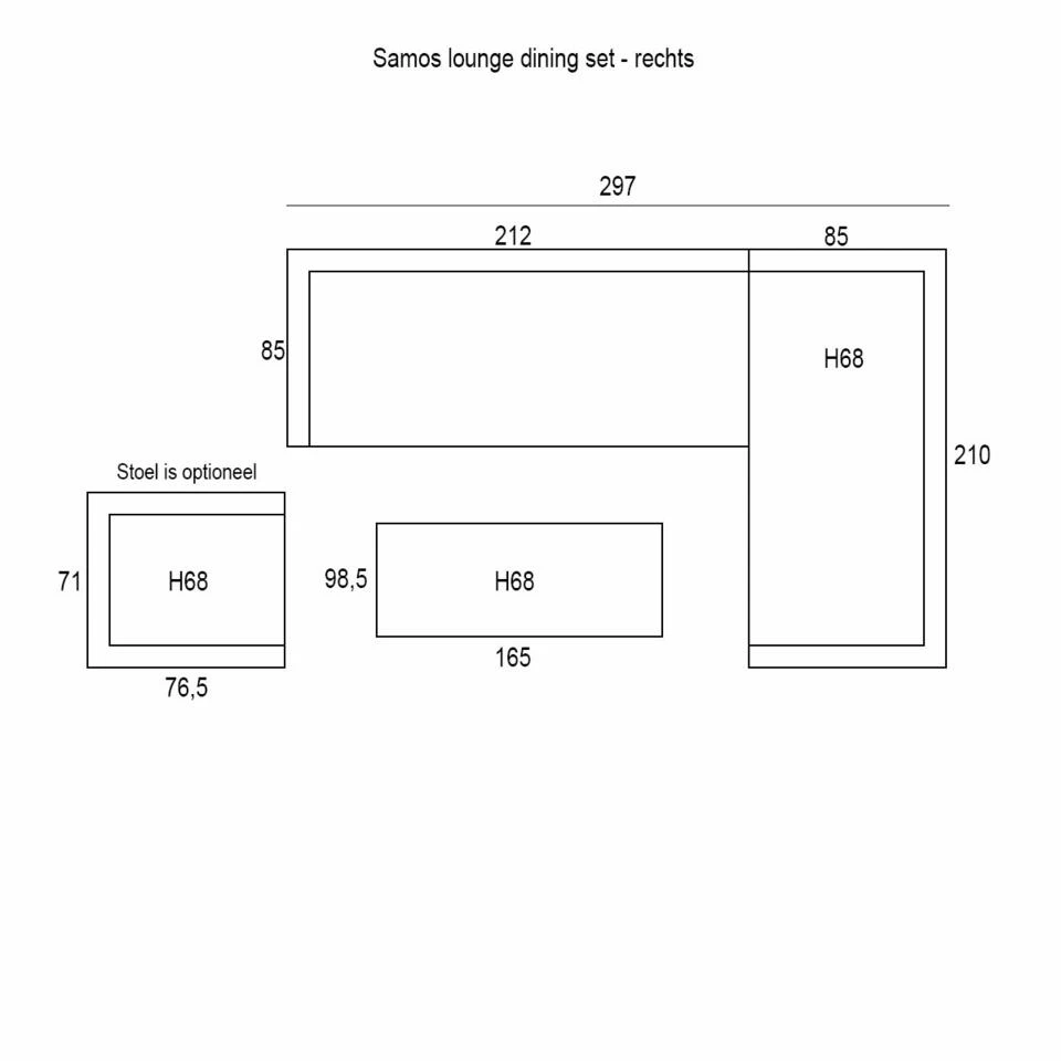 Garden Impressions Samos Lounge Dining Set - Mystic Grijs 5 Garden Impressions Samos Lounge Dining Set - Mystic Grijs - Afbeelding 3