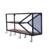 Industrieel Wandrek Maggie Mangohout Metaal 80x44 Cm 21,50x80x44 Cm -Tuinmeubel Winkel 1000042285