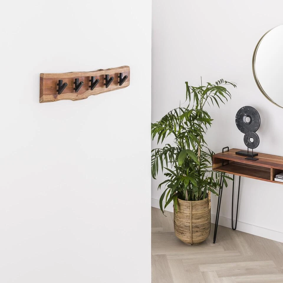 Hoyz - Kapstok Edge Met 5 Haken - Grijs - Wandkapstok 5 Hoyz - Kapstok Edge Met 5 Haken - Grijs - Wandkapstok - Afbeelding 3